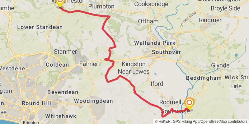 South Downs Way stage 7 Map