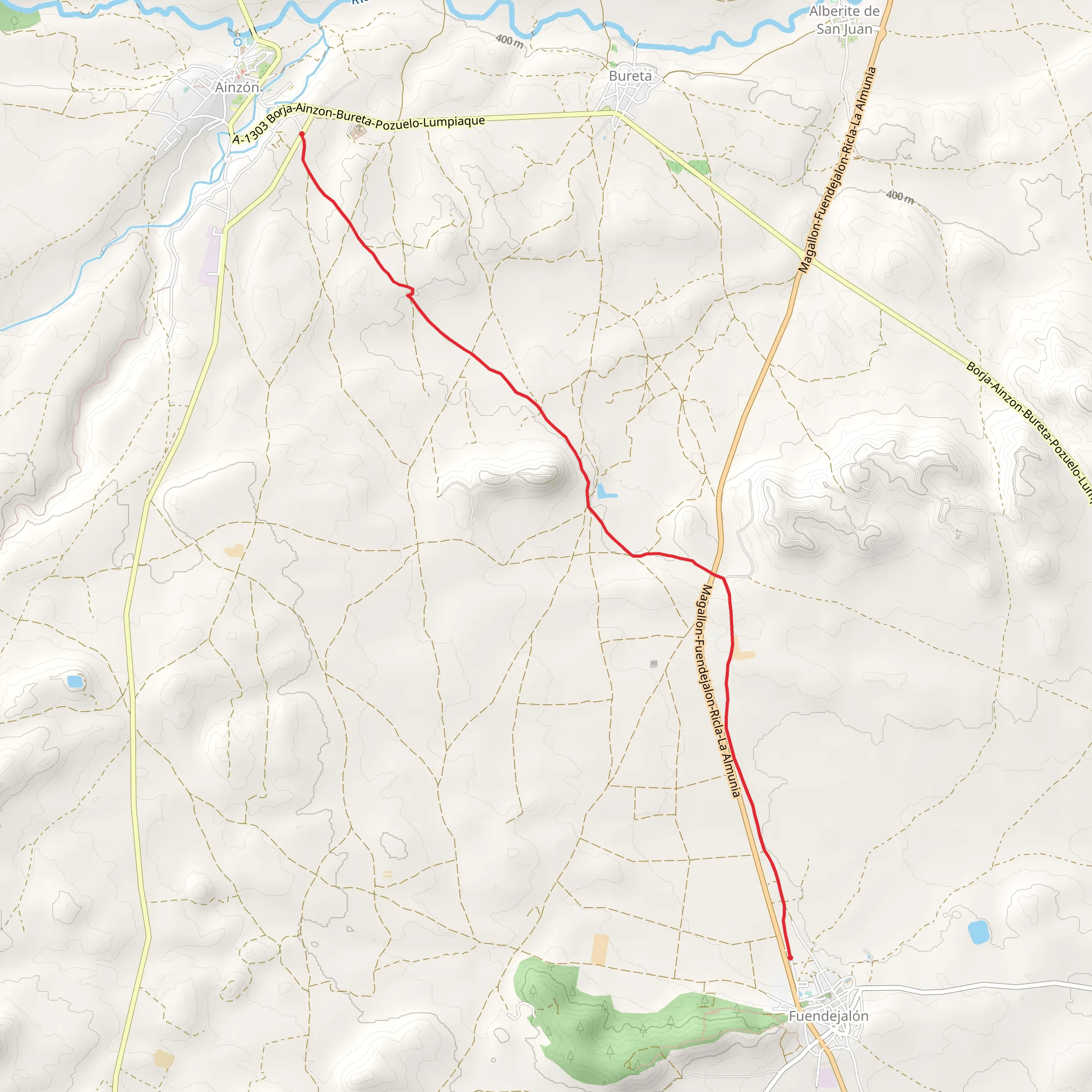 Fundejalón - Ainzón PR Z 167 mobile static map