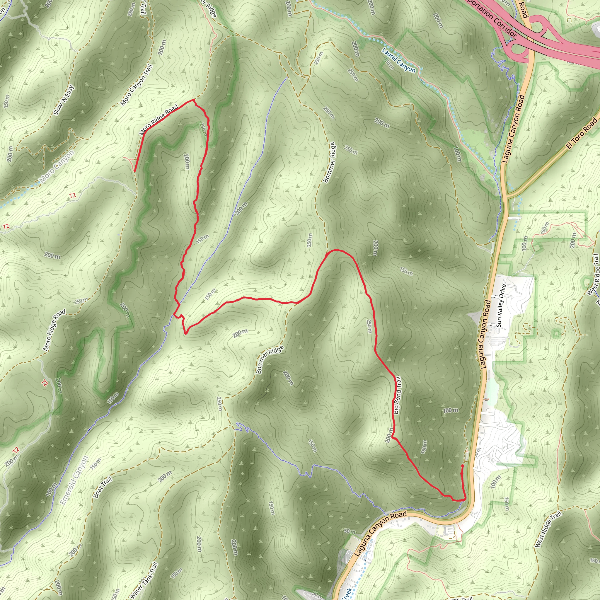 Big Bend Trail mobile static map