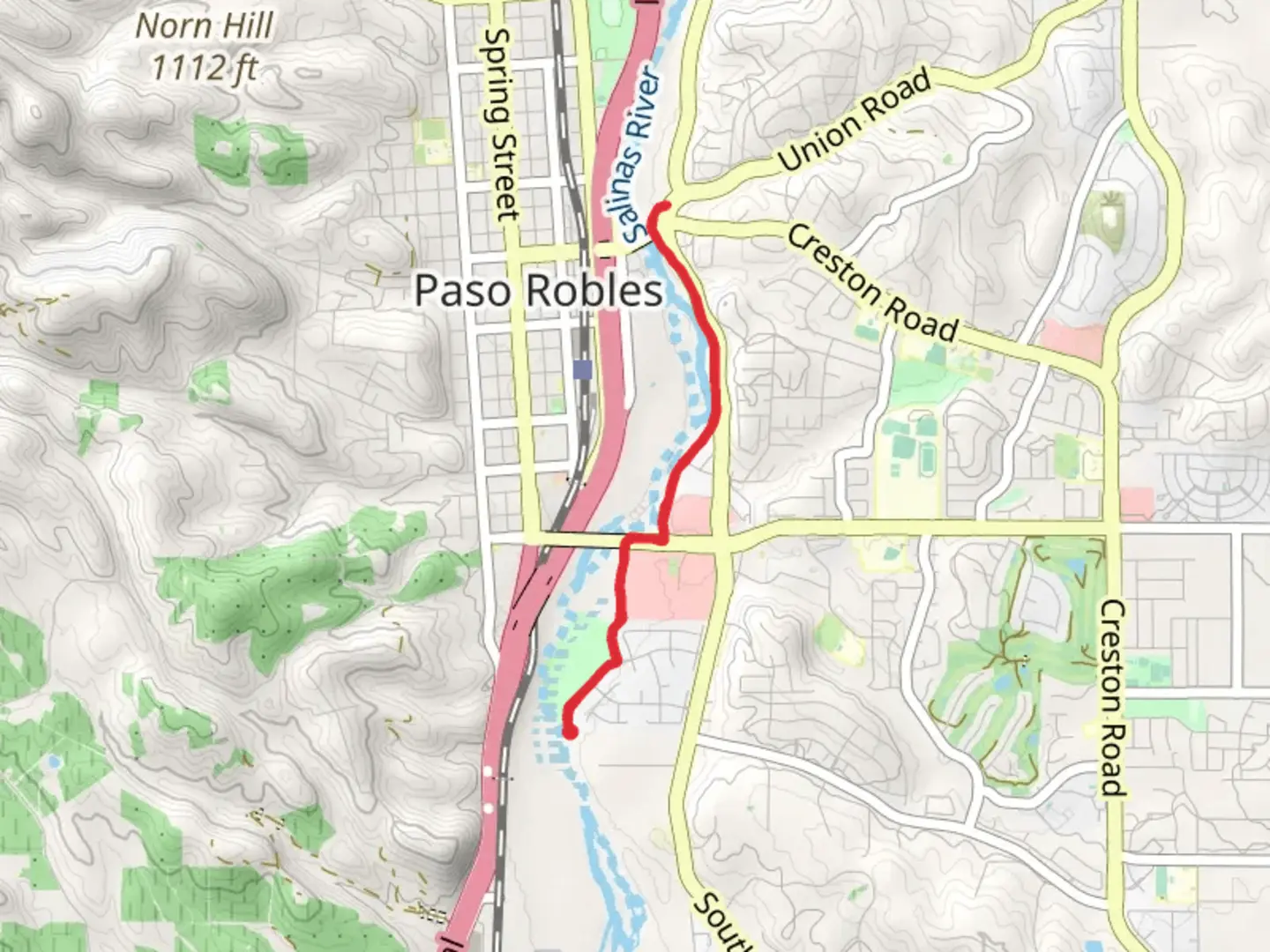 An image depicting the trail Lawrence Moore Park - Salinas River Walk and its surrounding area.