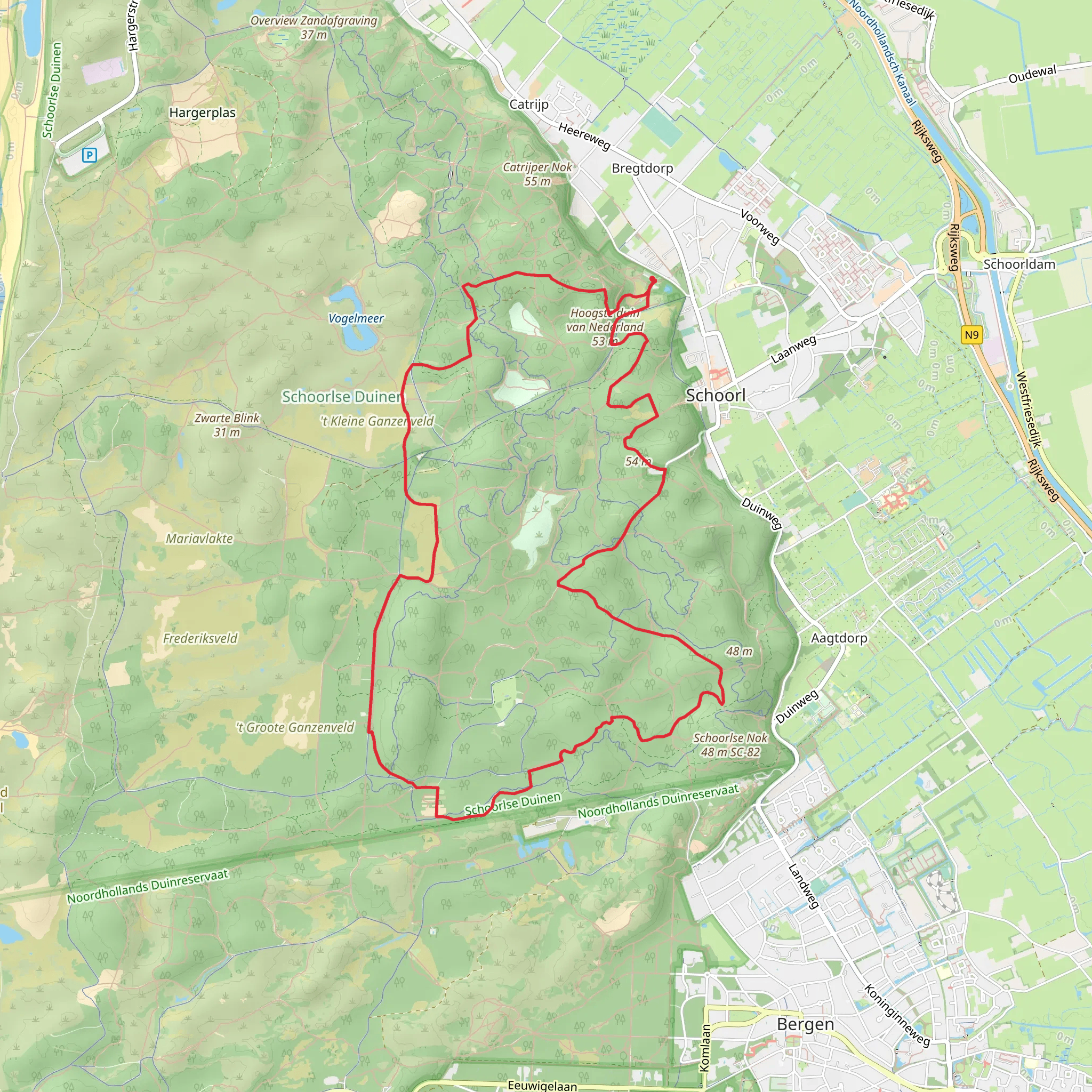 Julianalaan, Staring Weg and Lange Weg Loop mobile static map