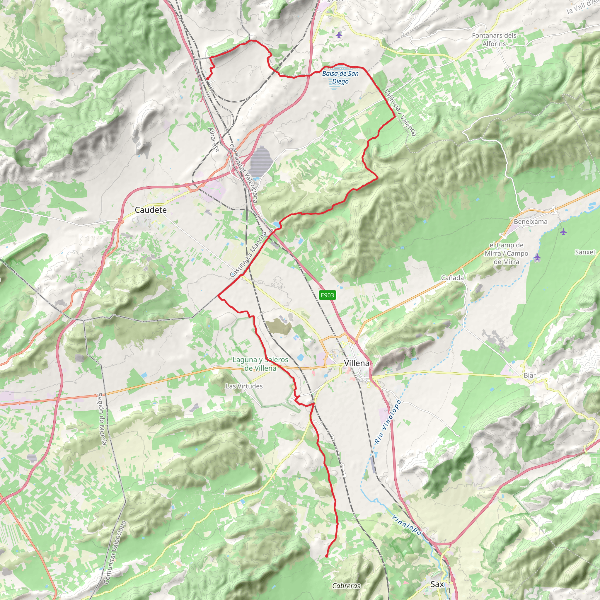 Bridge of Mirrors - La Encina - Santa Eulalia - Las Virtudes - La Zafra PR CV 197 mobile static map