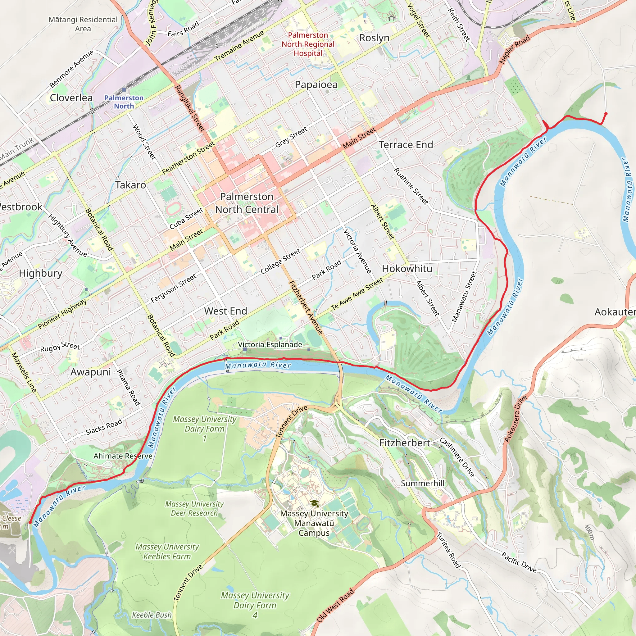 Manawatu River Track mobile static map