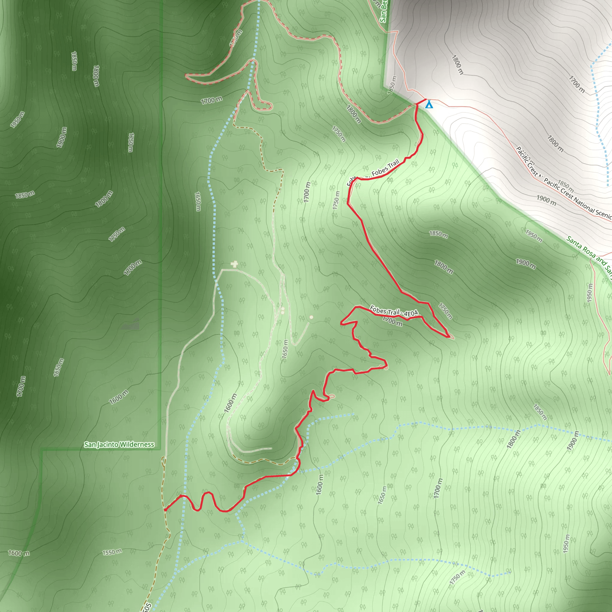 Fobes Trail mobile static map