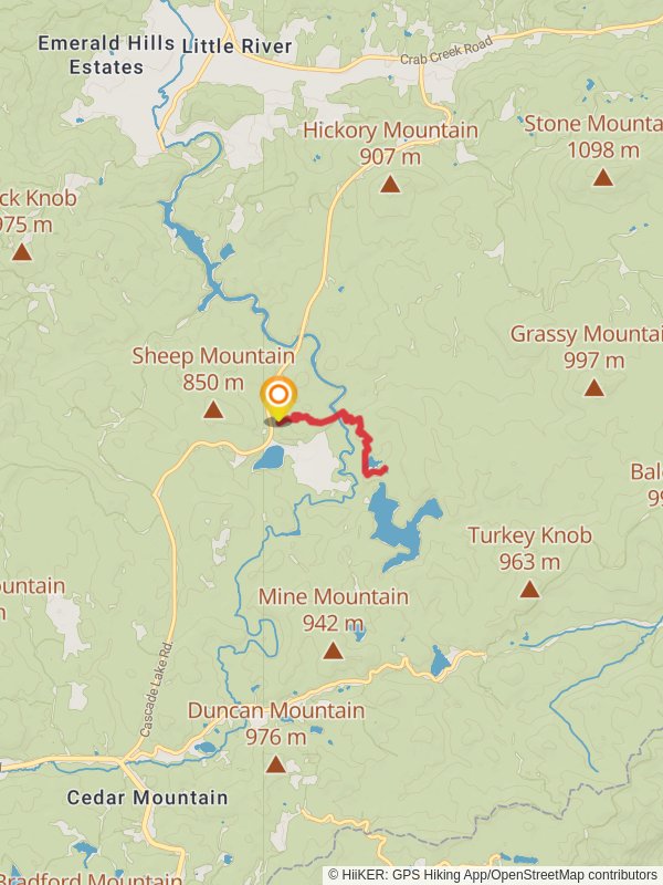 Lake Dense and Lake Alford via High Falls Trail