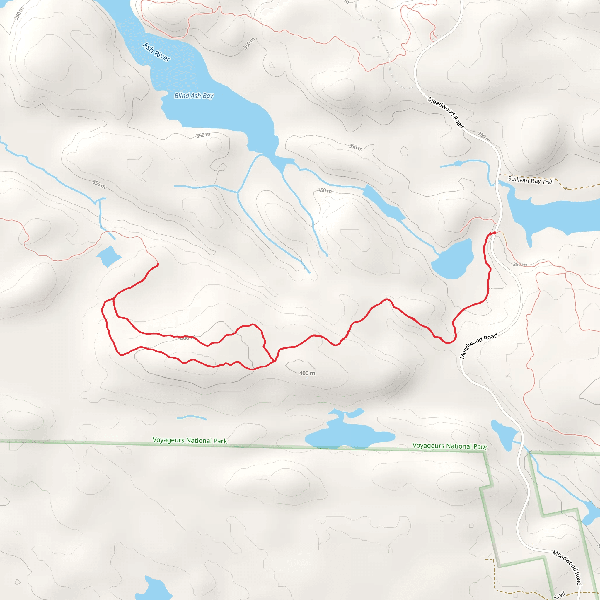 Kab-Ash - Meadowood Road West Loop Trail mobile static map