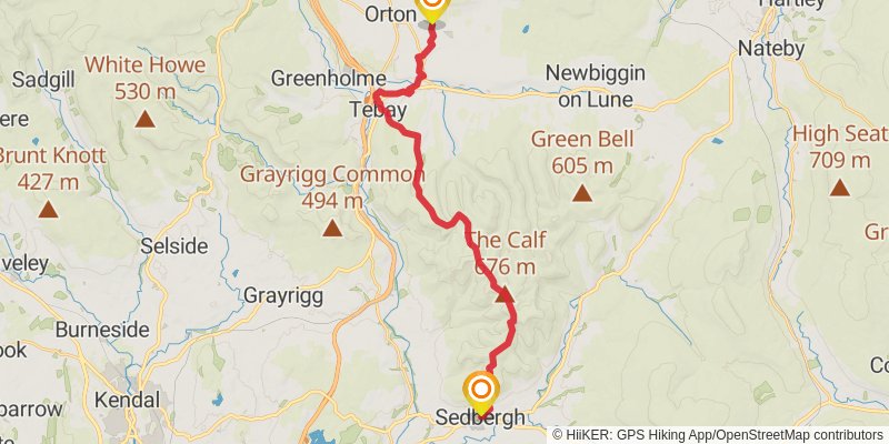 Settle to Carlisle Walk stage 4 Map