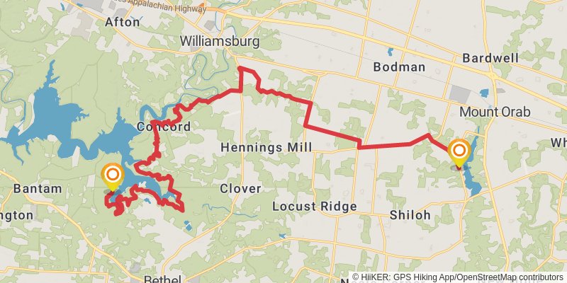 American Discovery Trail - East stage 46 Map
