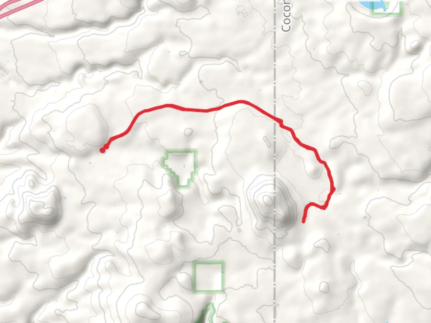 An image depicting the trail Mullican Ranch and T-Bar Ranch and its surrounding area.