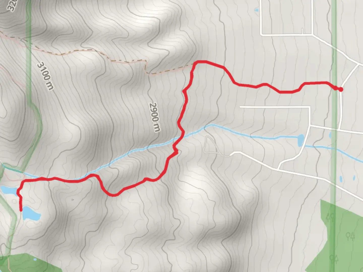 An image depicting the trail Harvard Lakes via Three Elk Trail and its surrounding area.