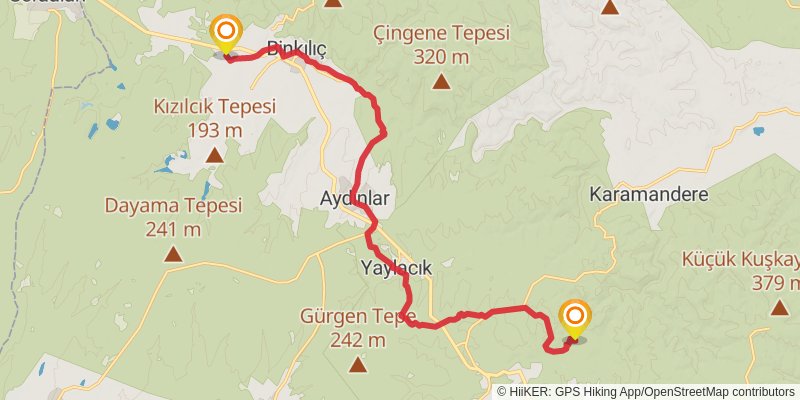 Sultans Trail stage 123 Map