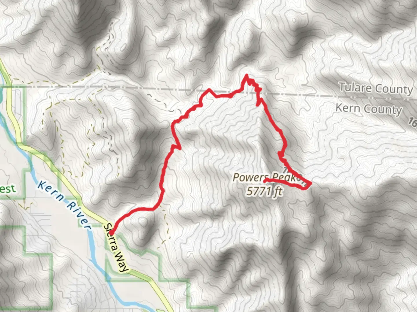 An image depicting the trail Powers Peak via Cannell Trail and its surrounding area.