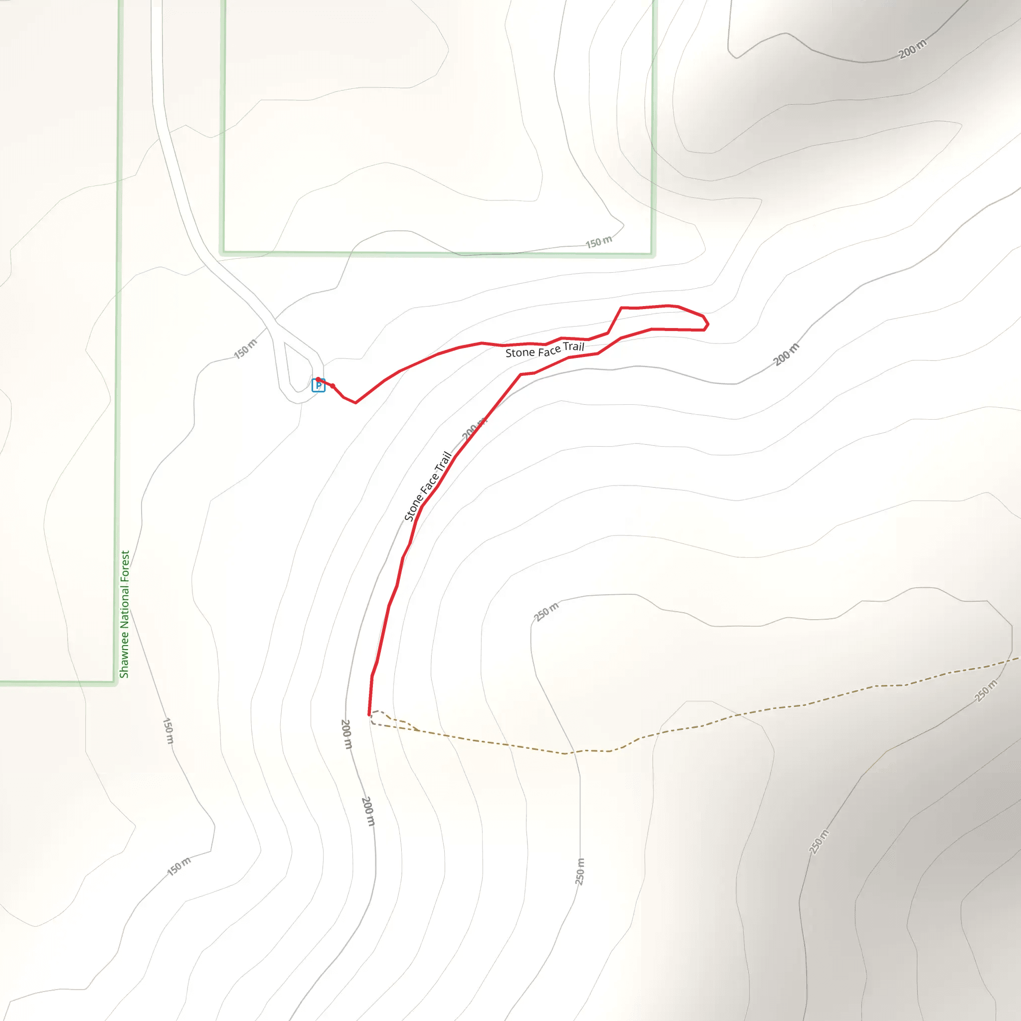 Stone Face Trail mobile static map