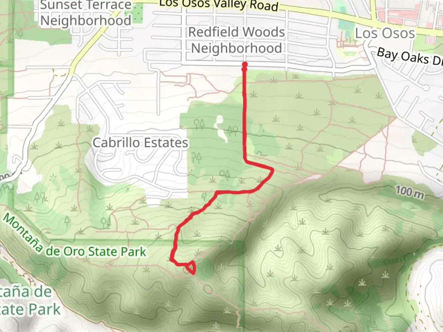 An image depicting the trail Rim Trail Out and Back and its surrounding area.