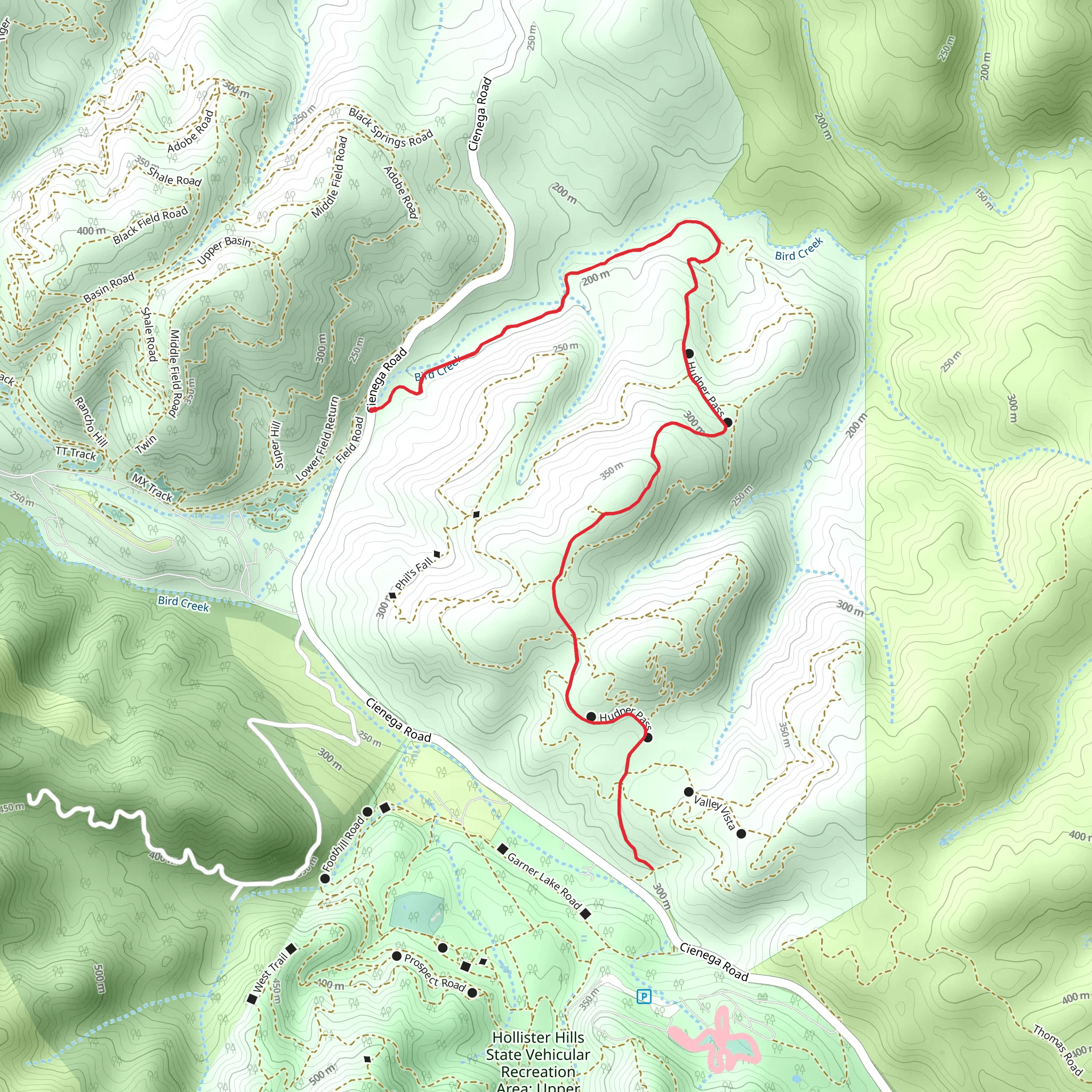 Hudner Pass Trail mobile static map