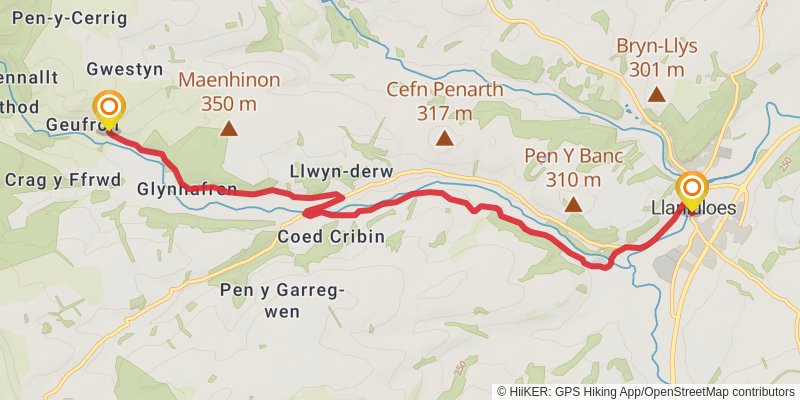 Llanidoes Loop stage 3 Map