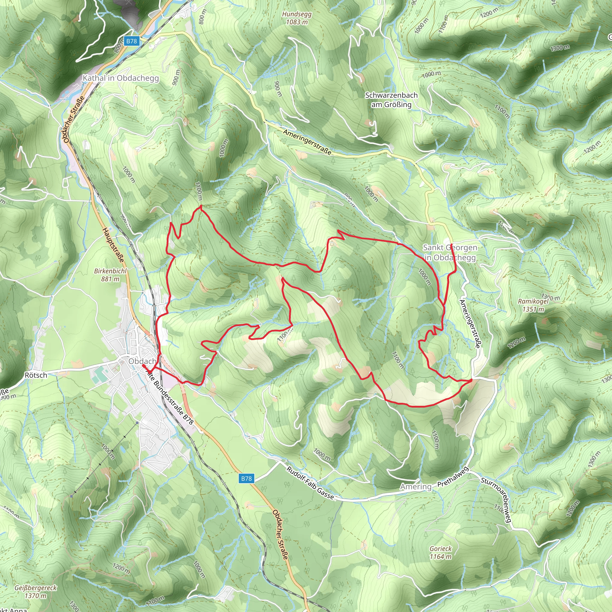 Amering Trail mobile static map