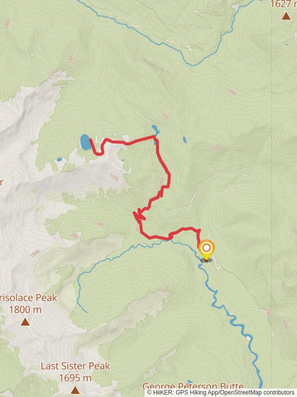 Wiseman Lake via Elbow Lake Trail mobile static map