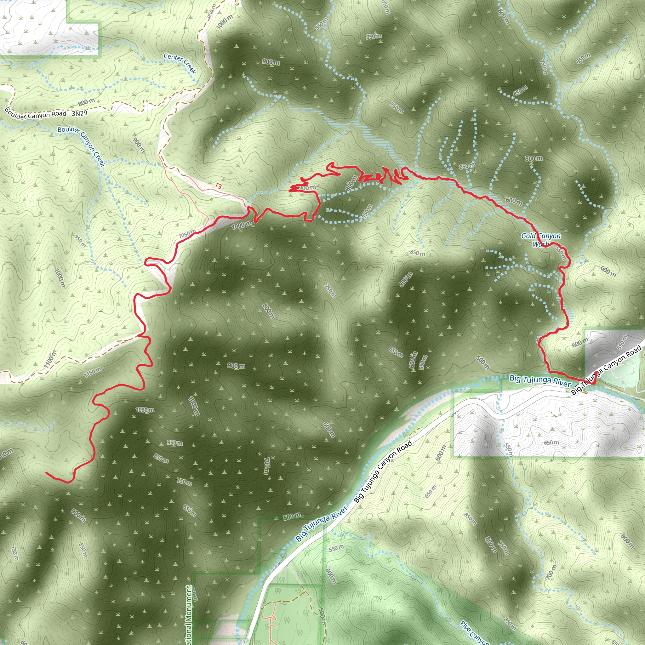 Gold Canyon Trail to Yerba Buena Ridge Summit mobile static map