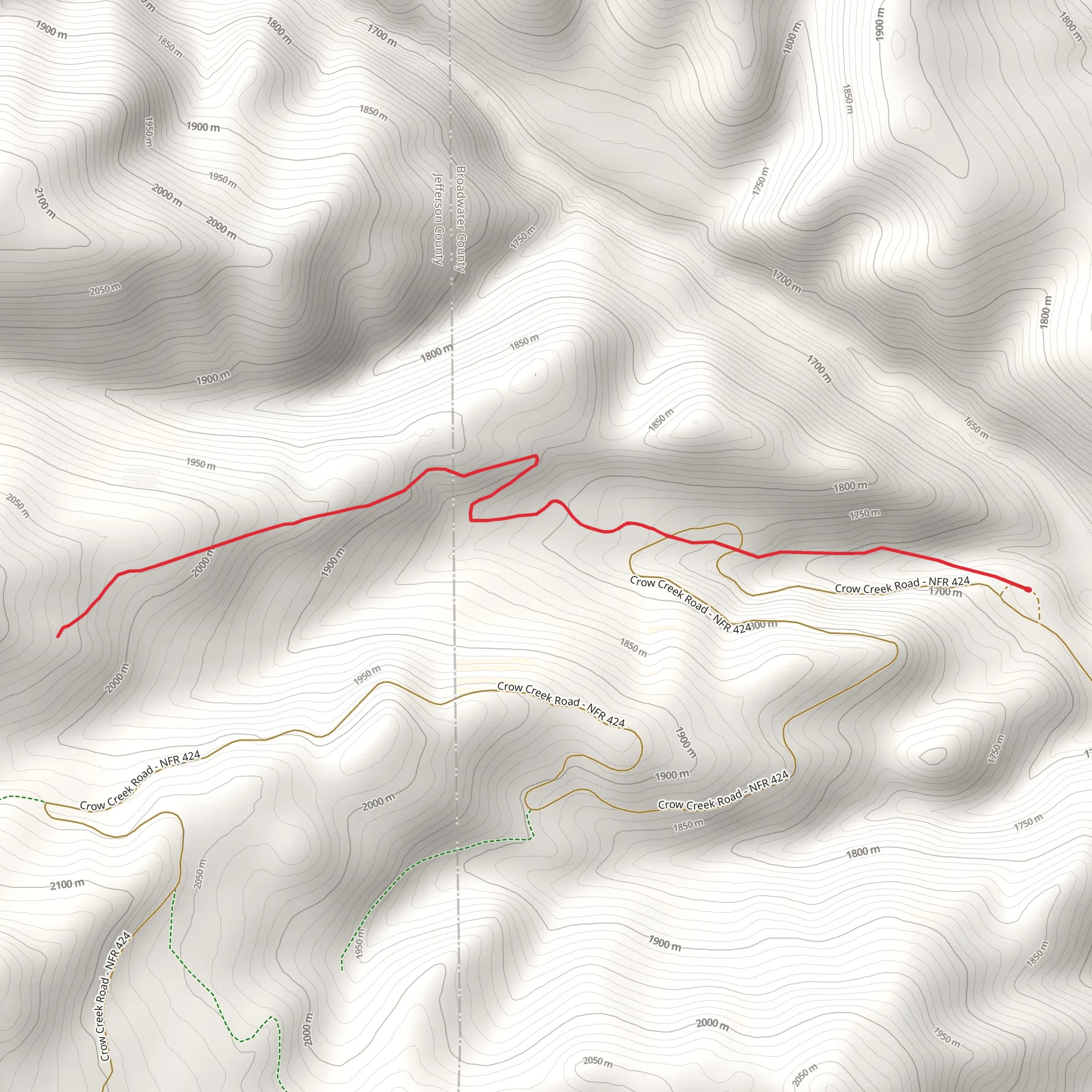 Hall Creek Trail mobile static map