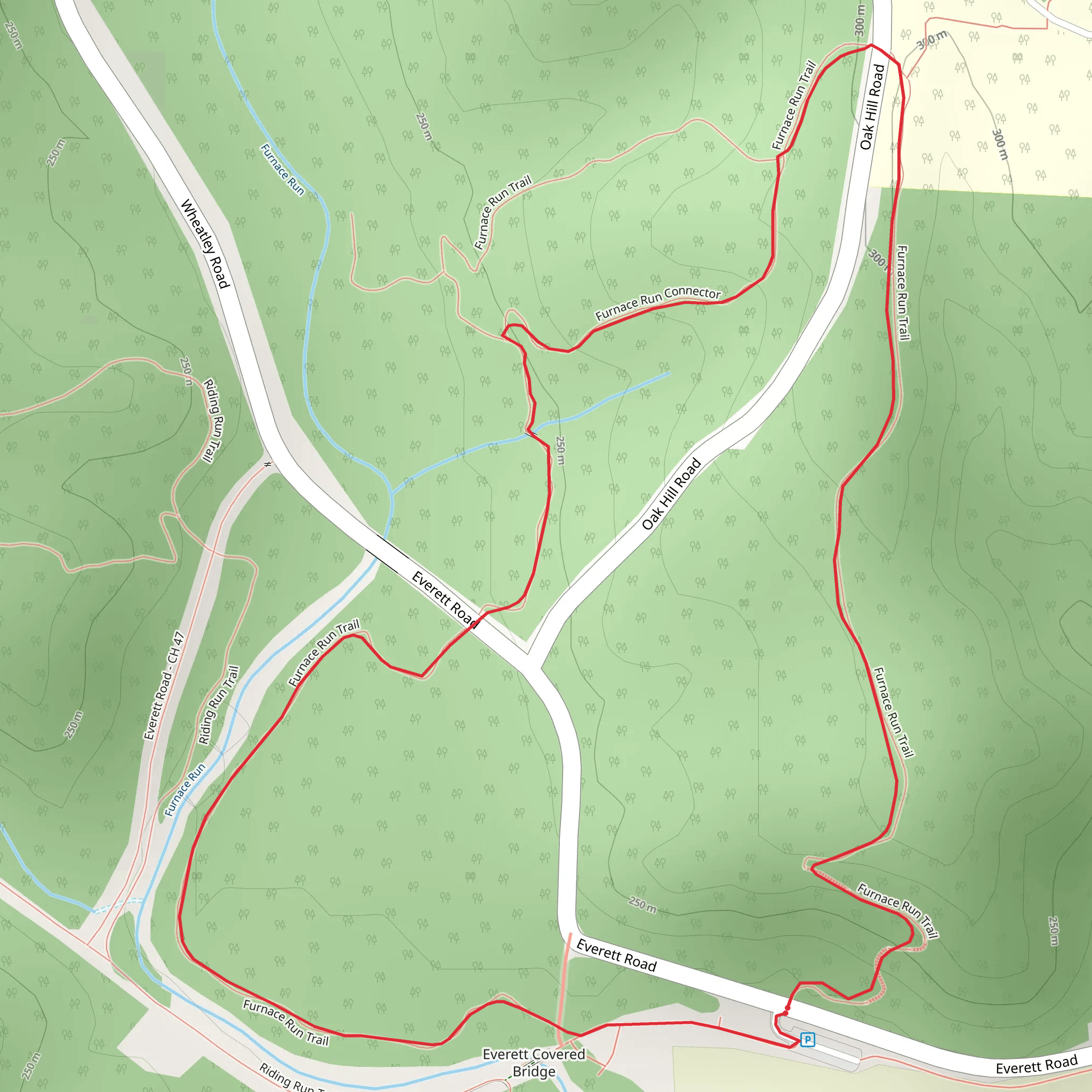 Furnace Run Trail mobile static map