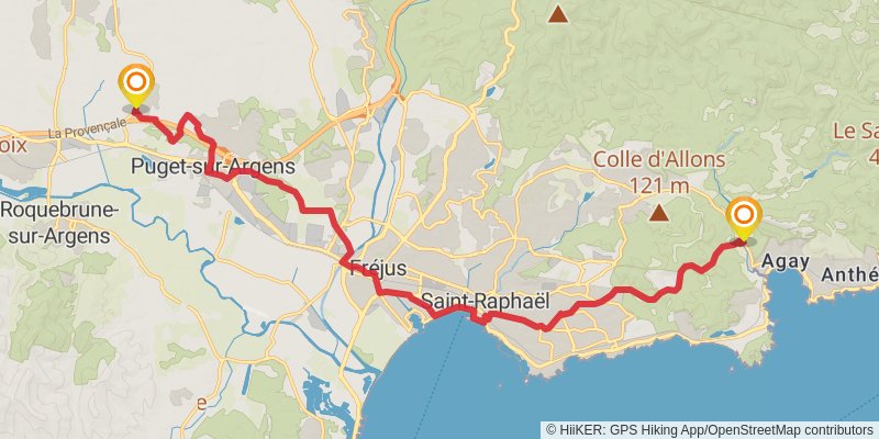 Via Aurelia stage 9 Map