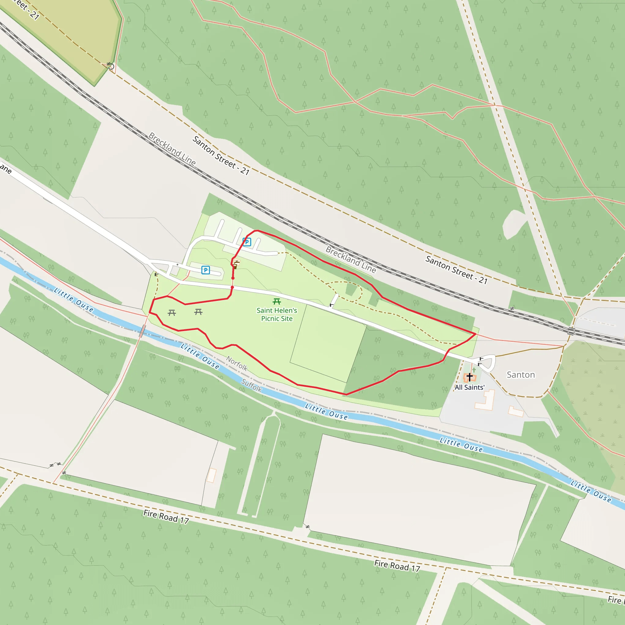 Saint Helen's Picnic Site Loop mobile static map