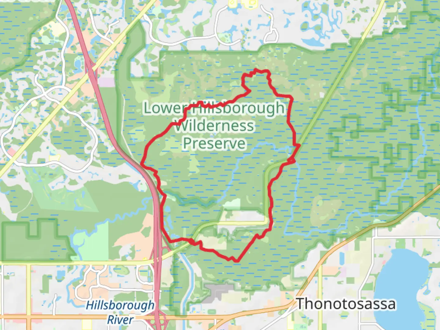 An image depicting the trail Wilderness Park Main Loop and its surrounding area.