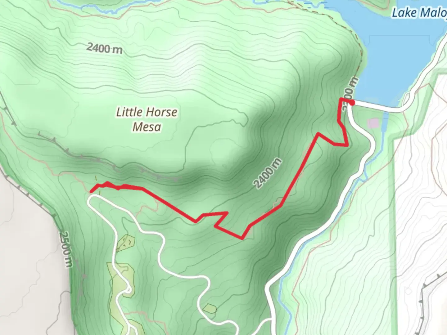 An image depicting the trail Ponderosa Ridge Trail and its surrounding area.