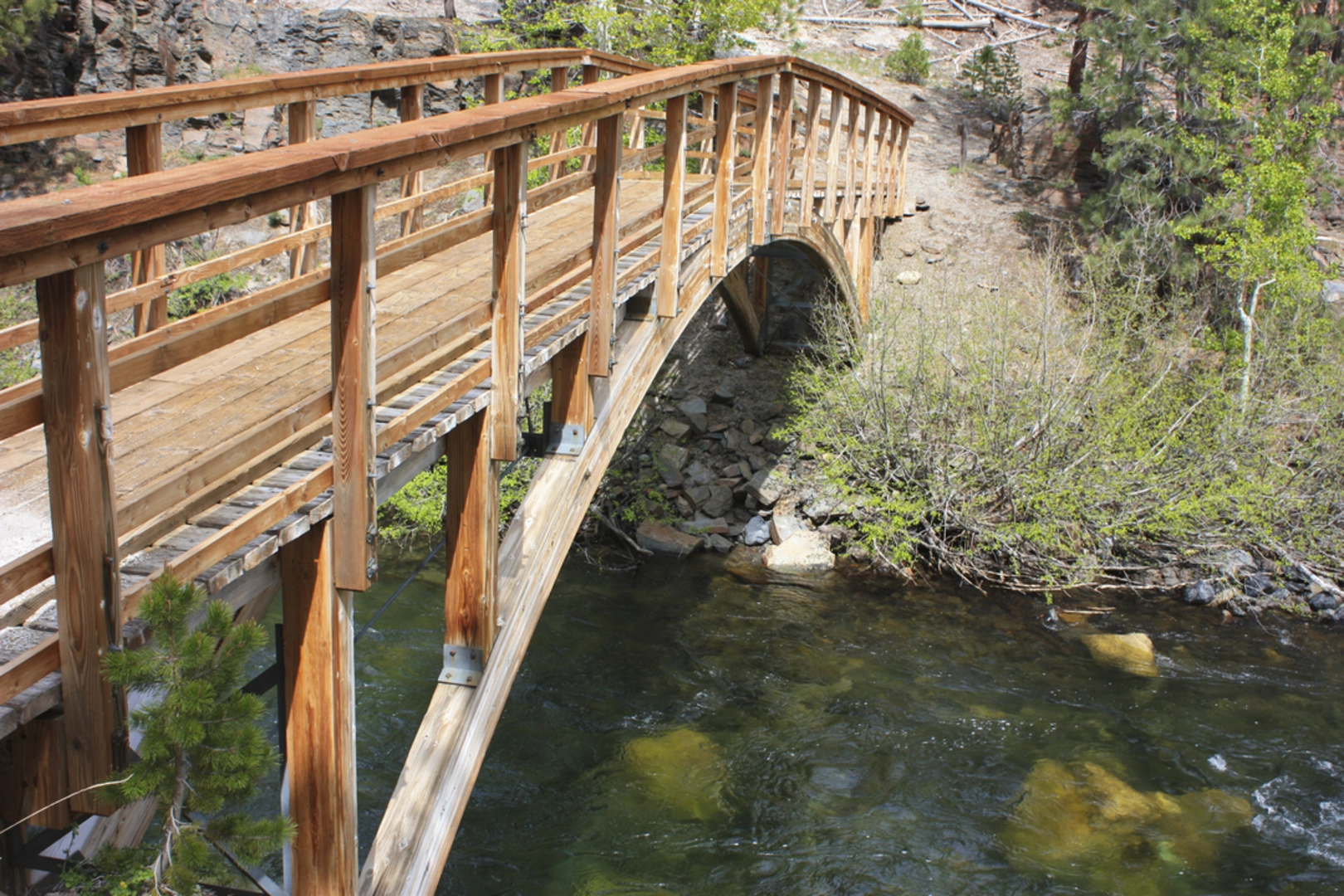 An image depicting the trail Upper French Trail via Mammoth Trail and its surrounding area.