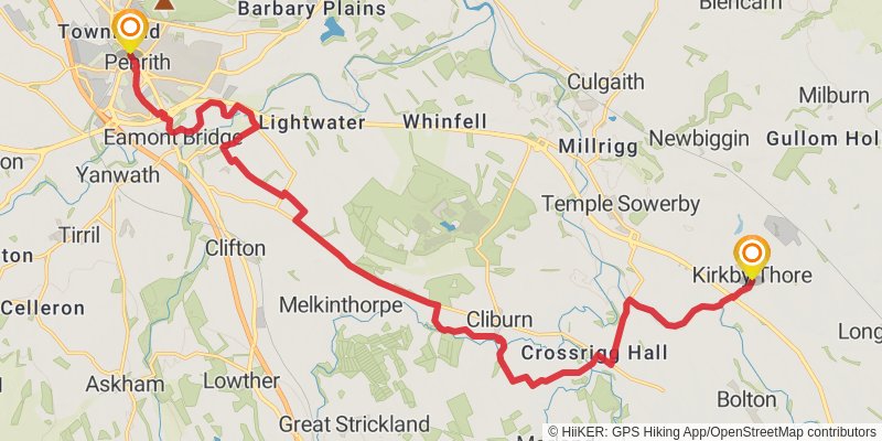 Lady Anne's Way stage 8 Map