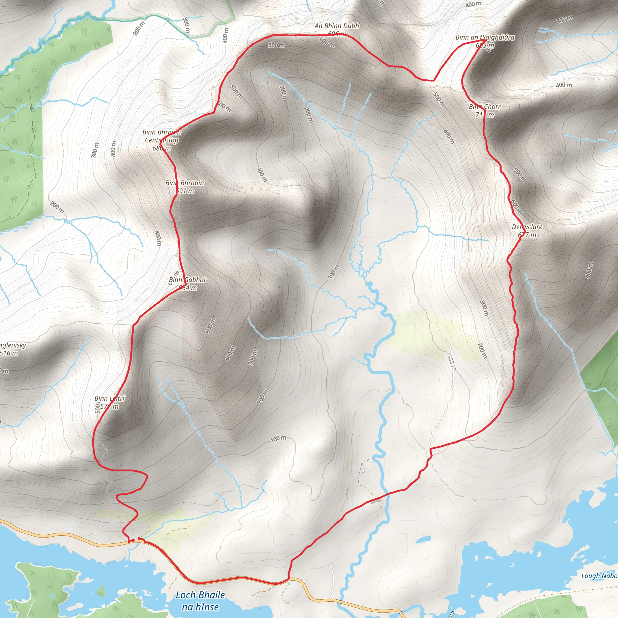 Glencoghan Horseshoe Loop mobile static map