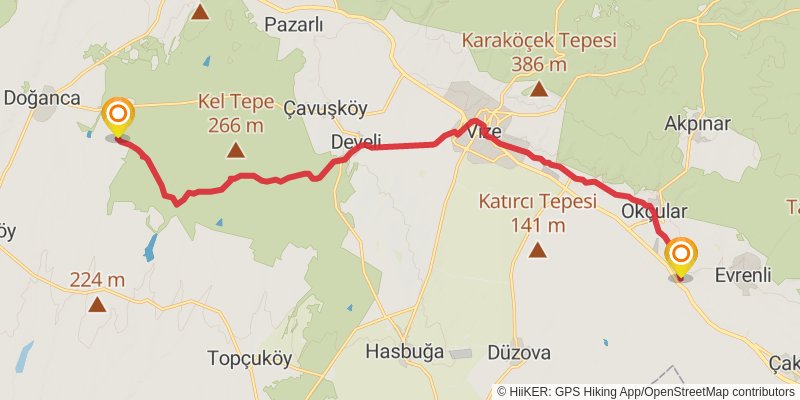 Sultans Trail stage 120 Map