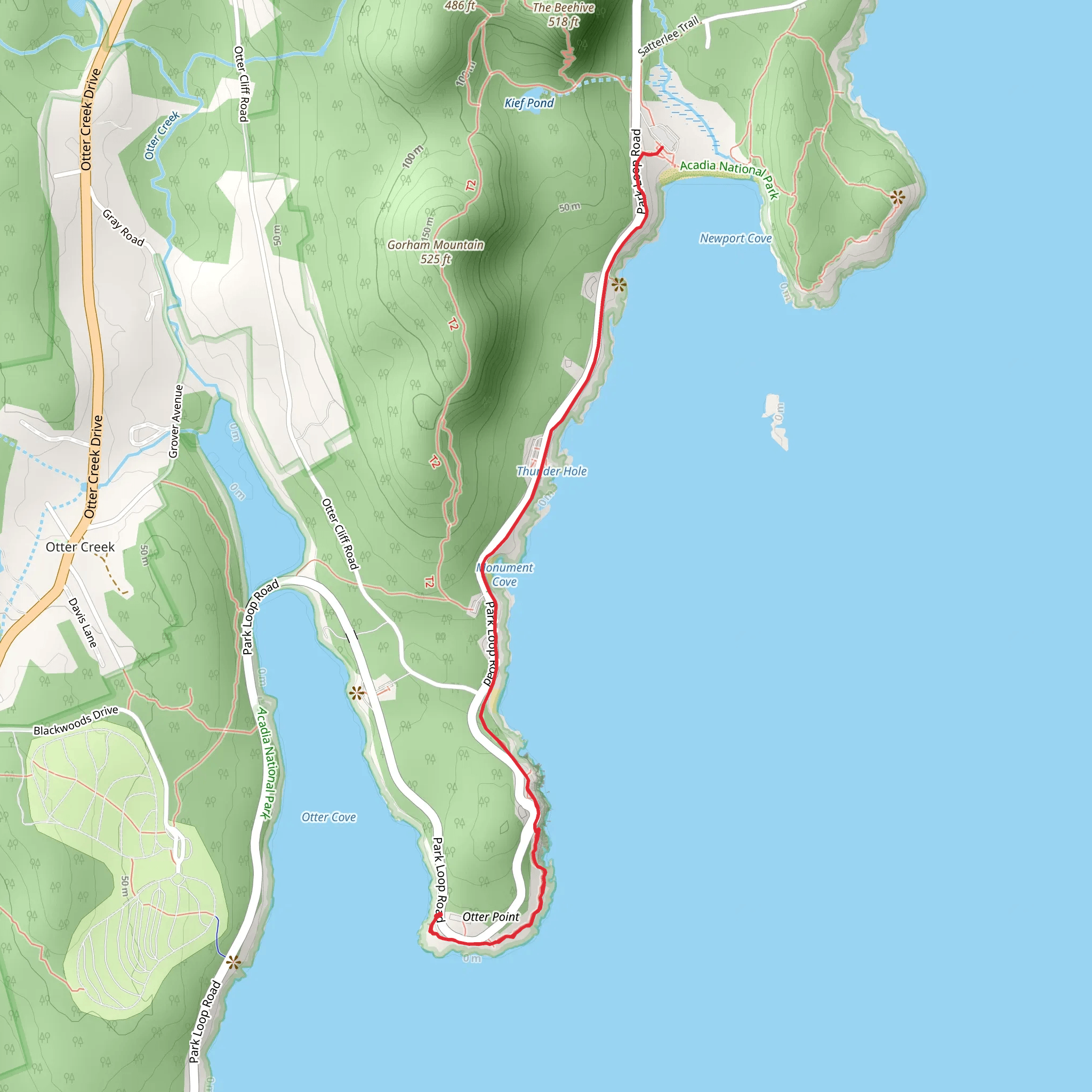 Ocean Path Trail mobile static map