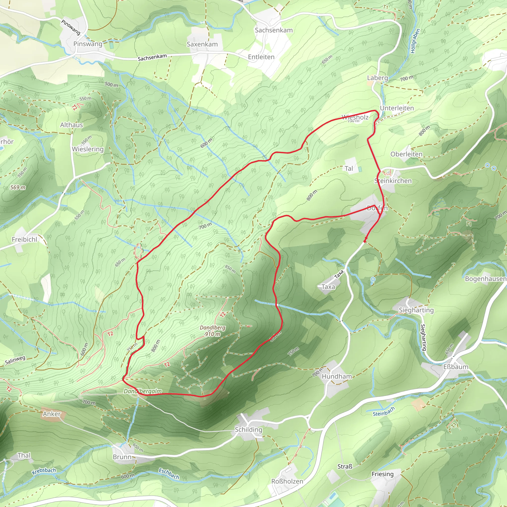 Wanderweg Samerberg mobile static map