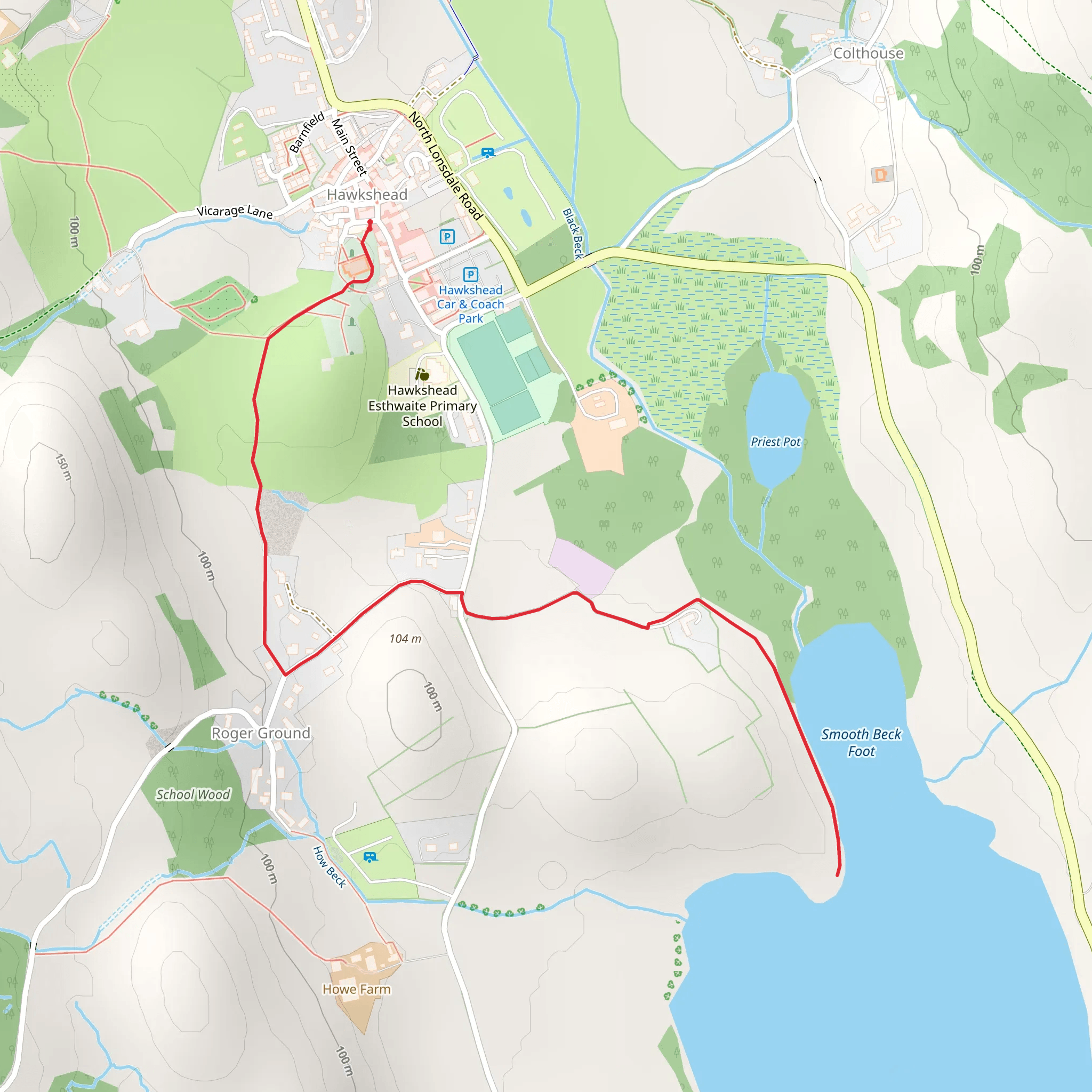 Esthwaite Water Walk mobile static map