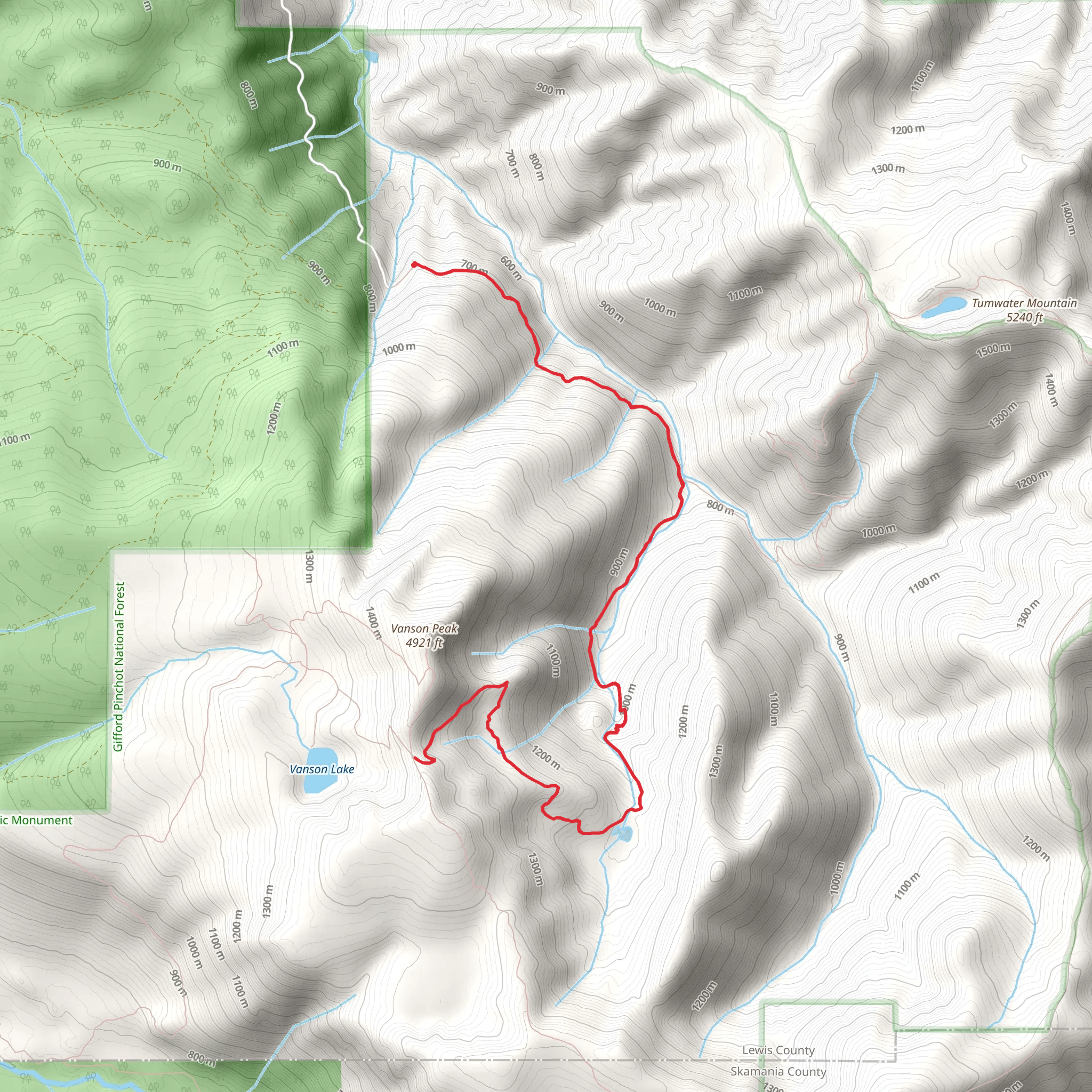 Goat Creek Trail mobile static map
