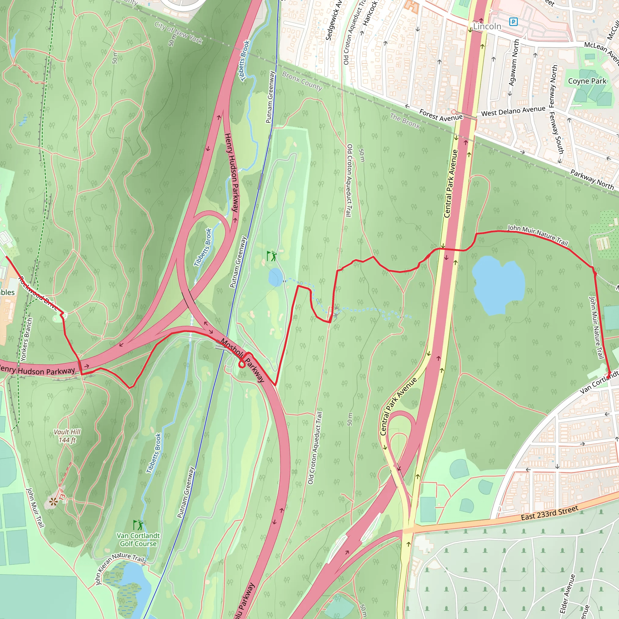 John Muir Nature Trail mobile static map