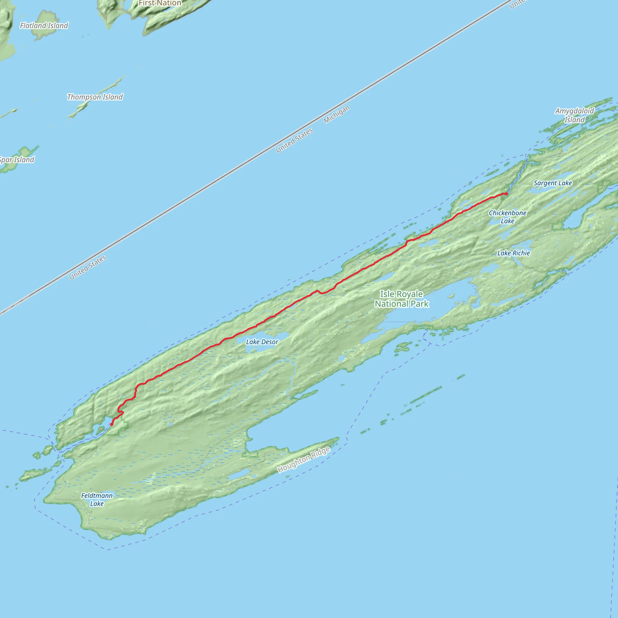 Minong Ridge Traverse mobile static map
