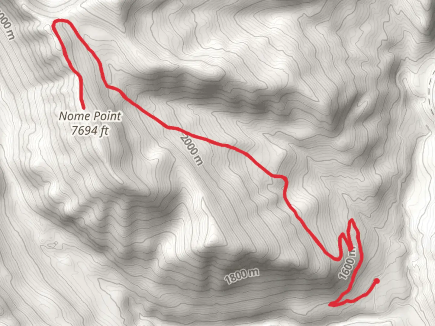 An image depicting the trail Nome Point Trail and its surrounding area.