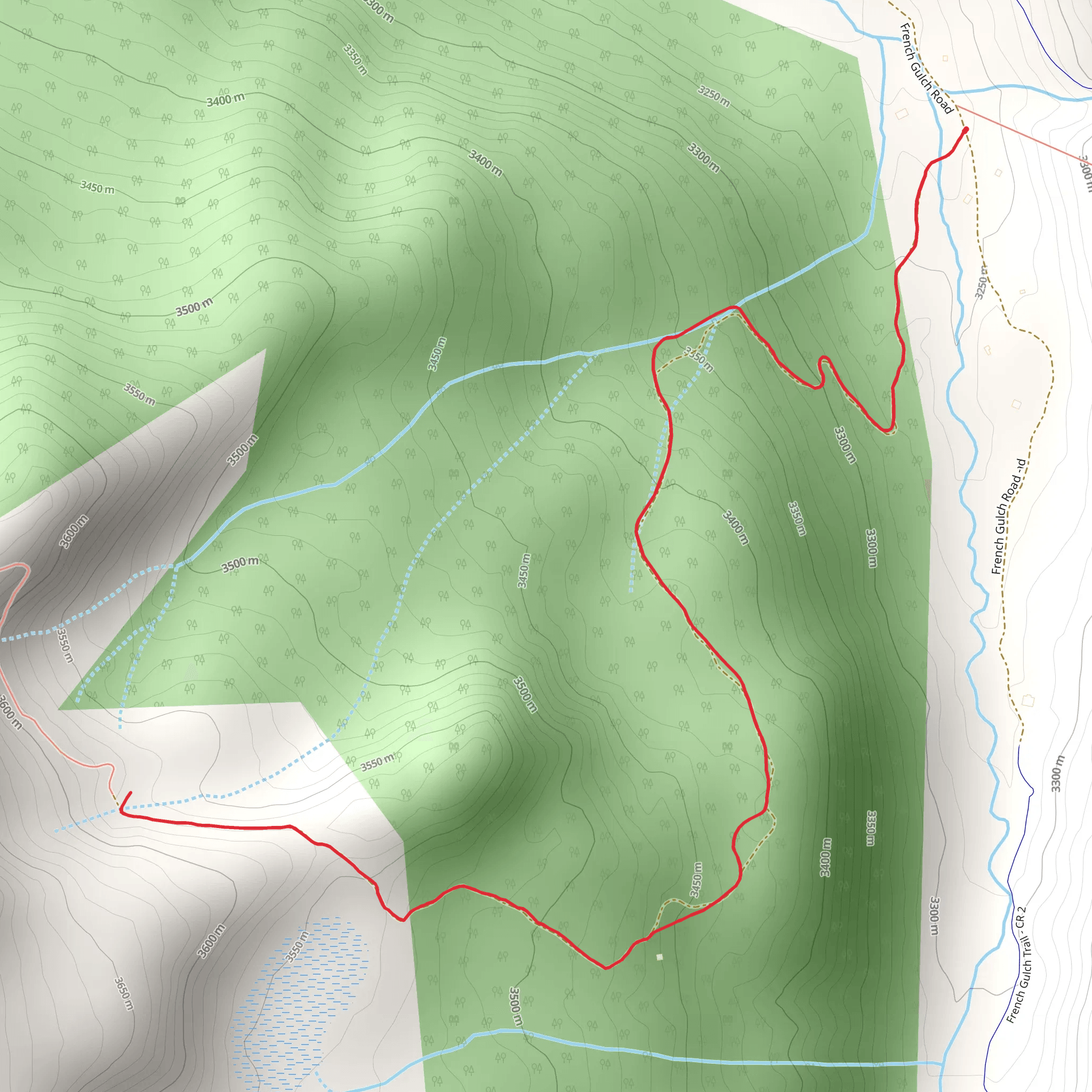 Black Gulch Trail mobile static map