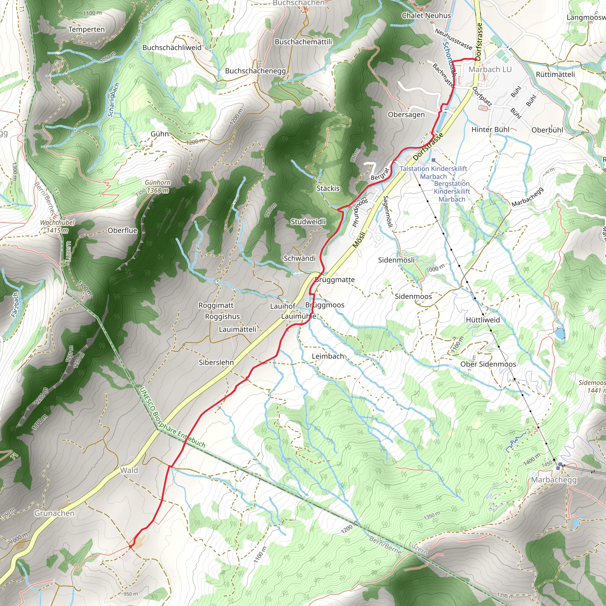 Abenteuerpfad Marbach mobile static map