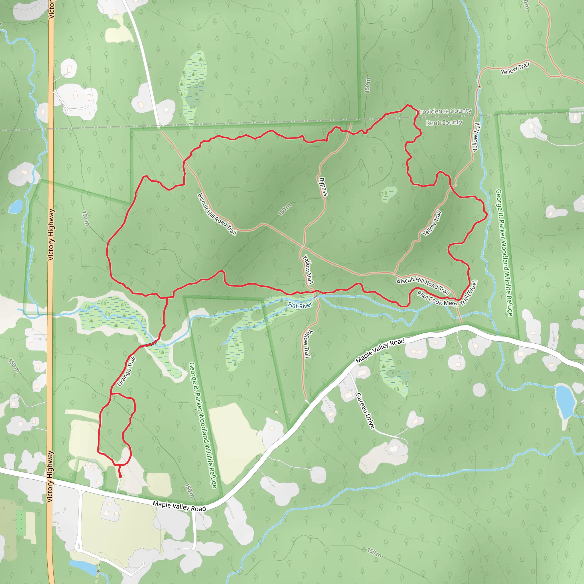 Orange and Blue Loop Trail mobile static map