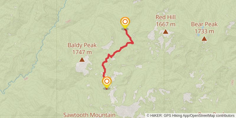 West Fork Clear Creek Trail stage 3 Map