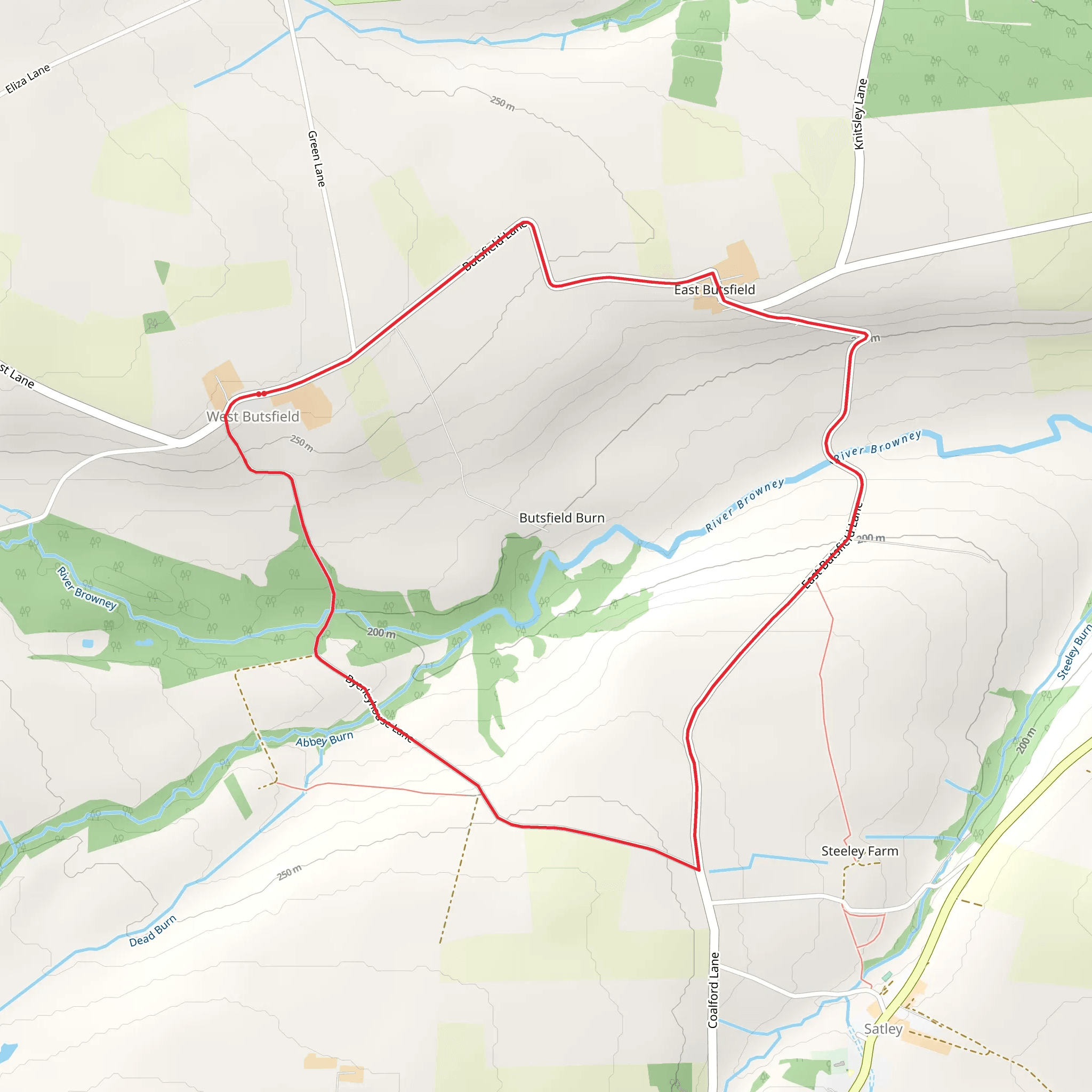 Byerleyhouse Wood Loop mobile static map