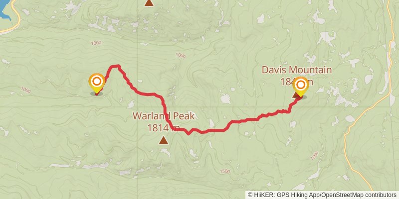 Warland Ridge Trail stage 2 Map