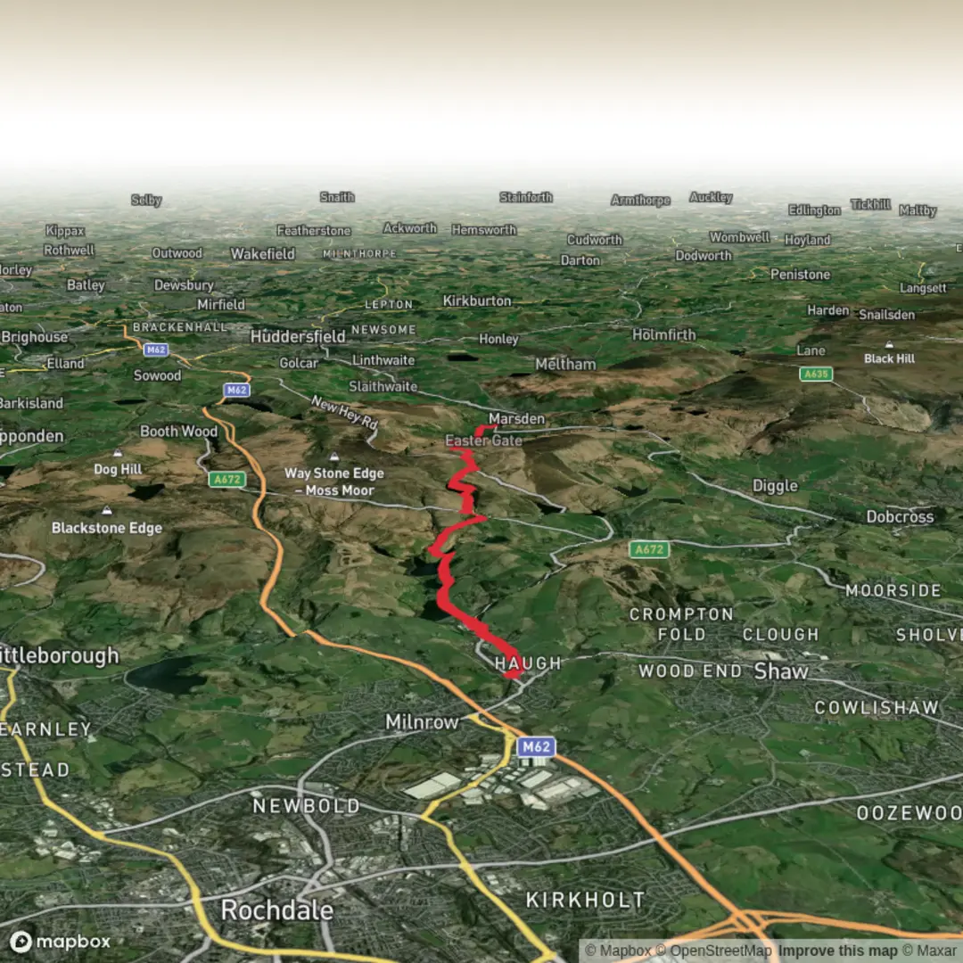 An image depicting the trail Hike from Newhey to marsden and its surrounding area.