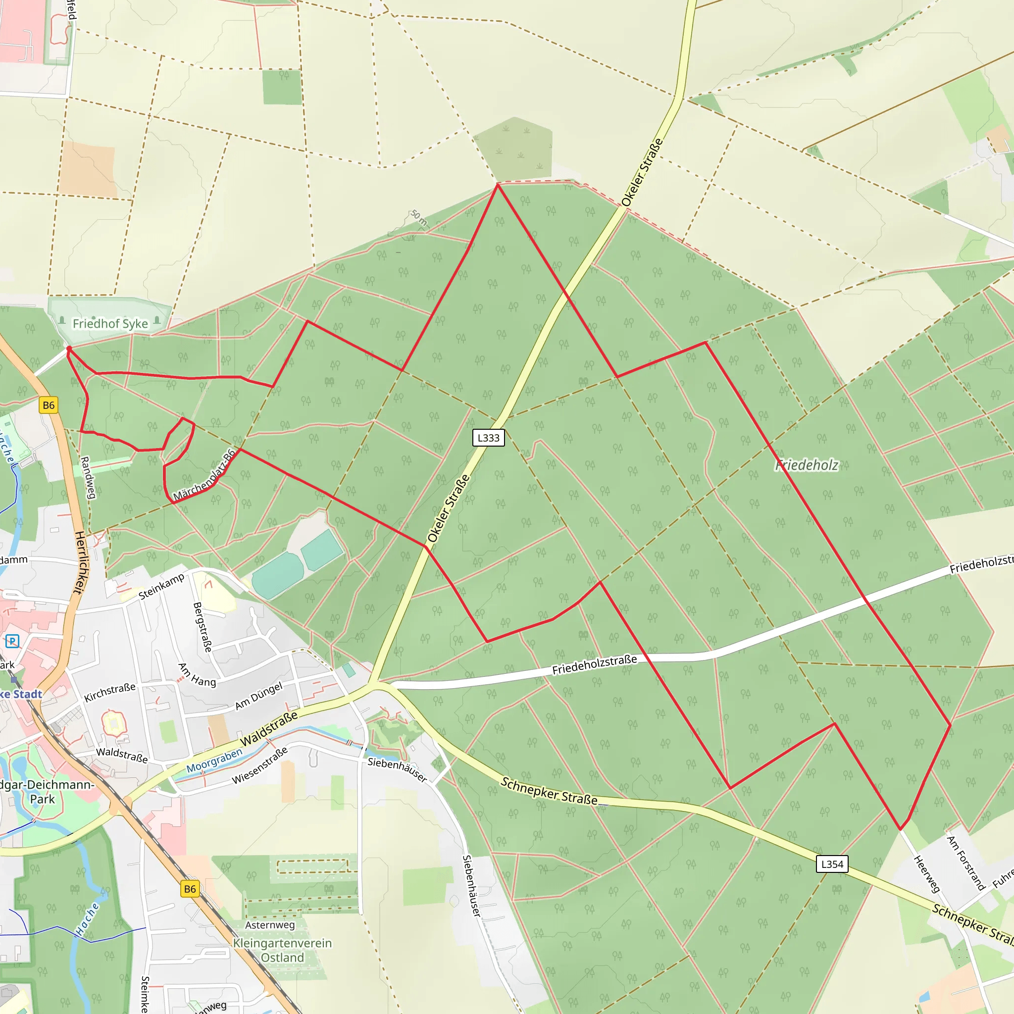Friedeholz Loop mobile static map