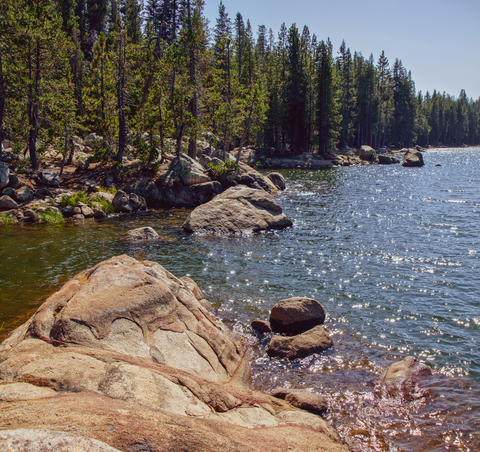 An image depicting the trail Union Lake via Union Creek Trail and its surrounding area.