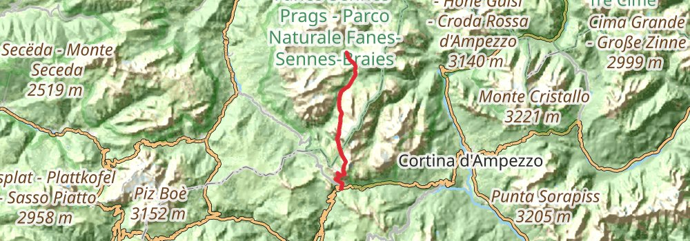 Dolomiten - Höhenweg stage 3 Map